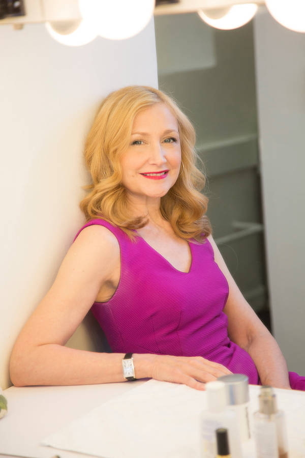 Patricia Clarkson In A Magenta Dress Wallpaper