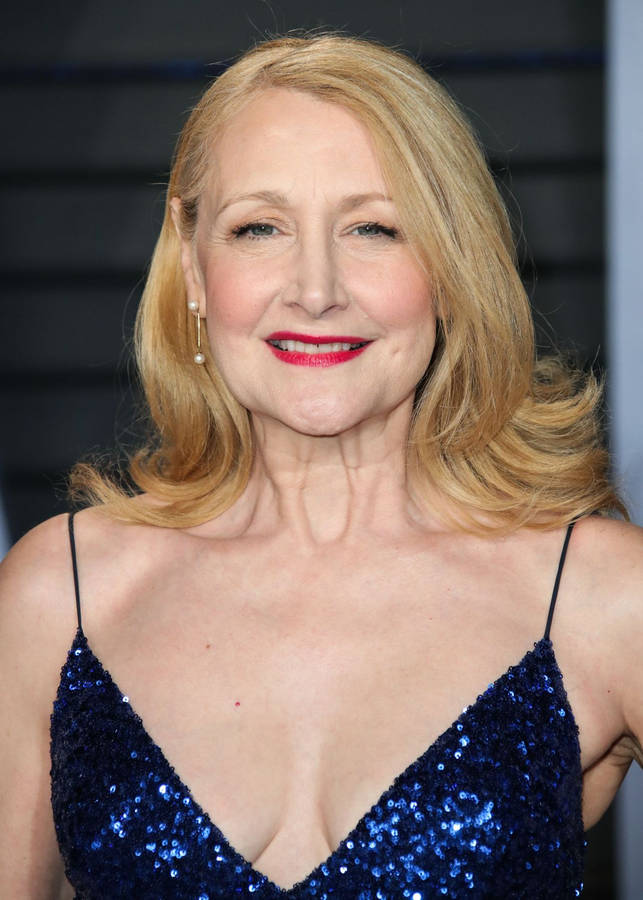 Patricia Clarkson Sparkling Blue Dress Wallpaper