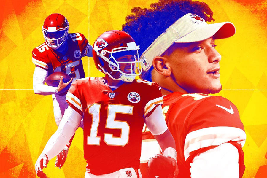 Patrick Mahomes Yellow Artwork Wallpaper