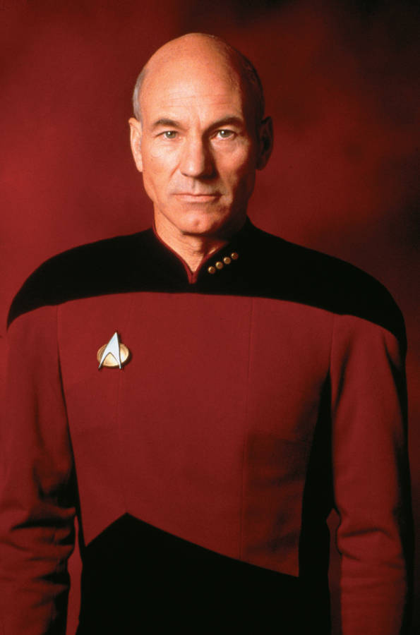 Patrick Stewart As Captain Jean-luc Wallpaper