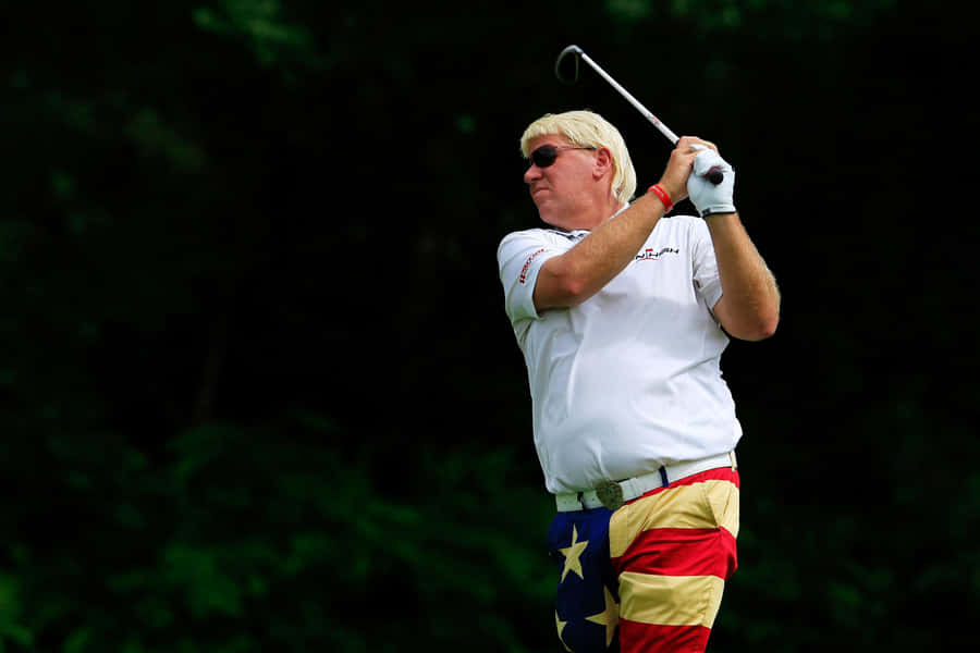 Patriotic Golfer Funny Outfit Wallpaper