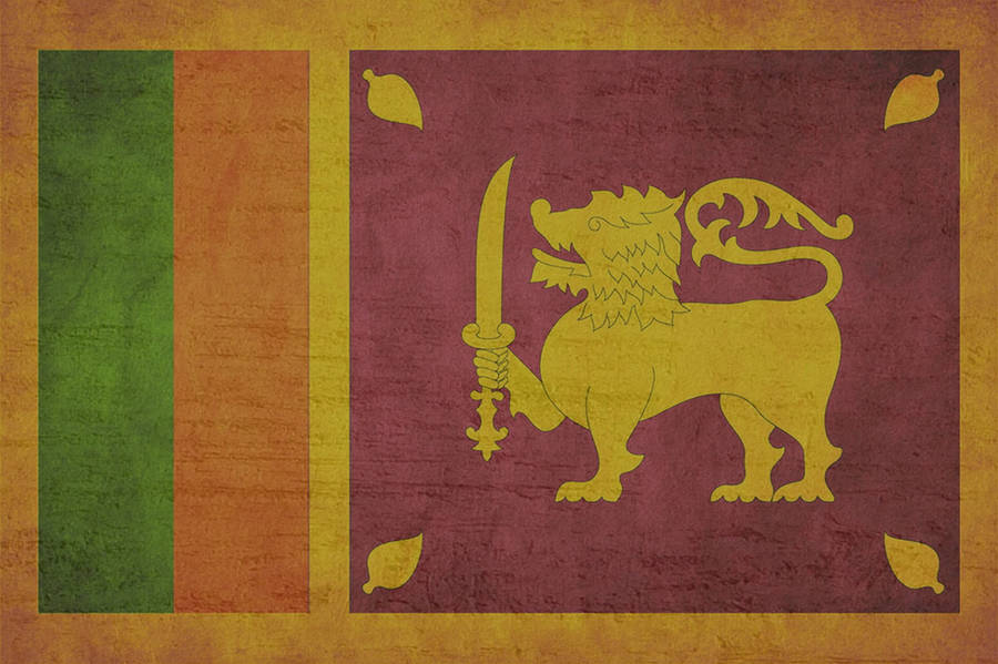 Patriotism Unfurled - The Flag Of Sri Lanka Wallpaper