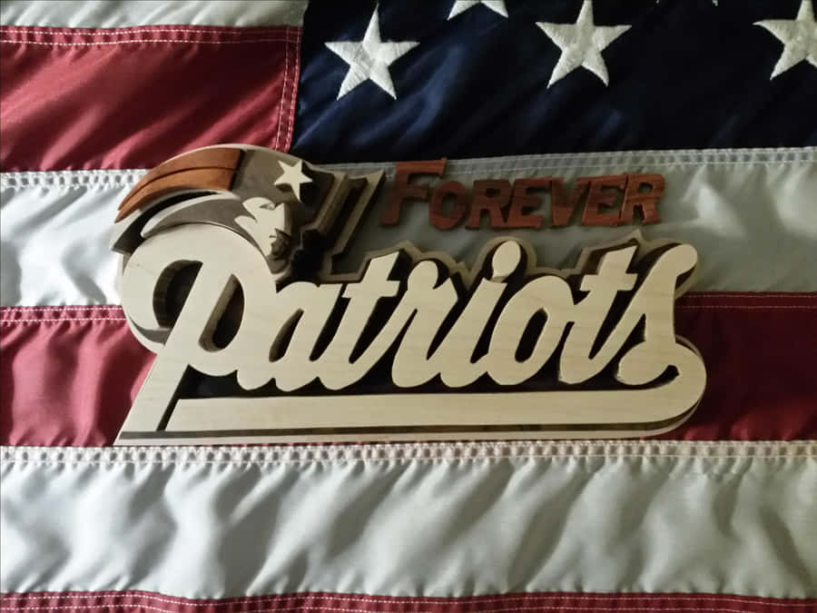 Patriots Forever Wooden Sign American Flag Background Wallpaper