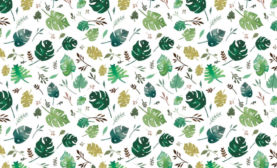 Pattern Desktop Leaves Wallpaper
