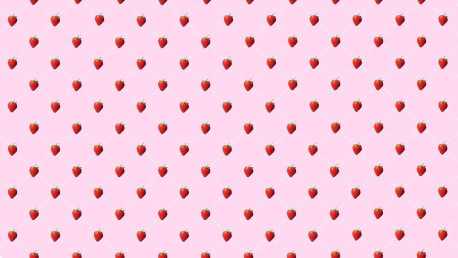 Pattern Of 3d Strawberry Desktop Wallpaper