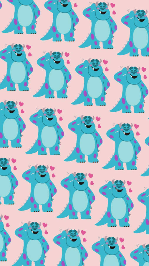 Patterned Sulley Monster Wallpaper