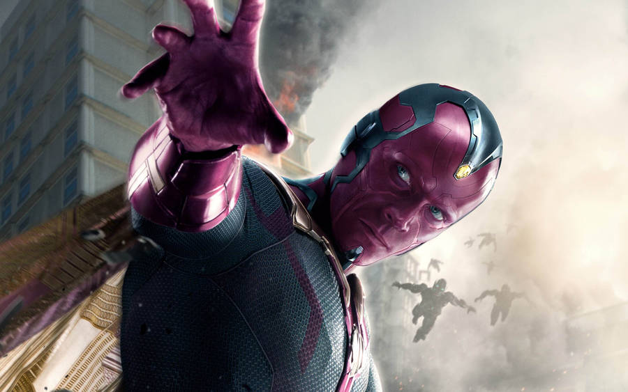 Paul Bettany As Vision In Marvel Cinematic Universe Wallpaper