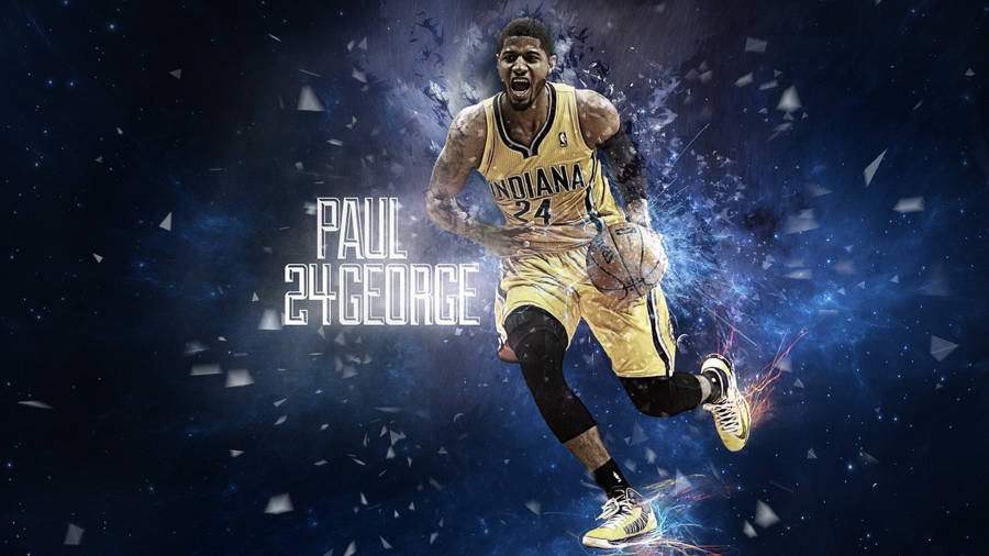 Paul George Dark Galaxy Effect Wallpaper