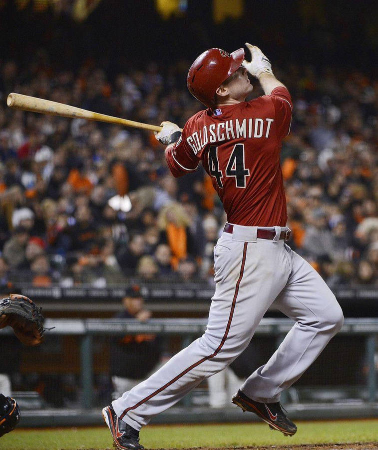 Paul Goldschmidt Baseball Bat In Game Wallpaper