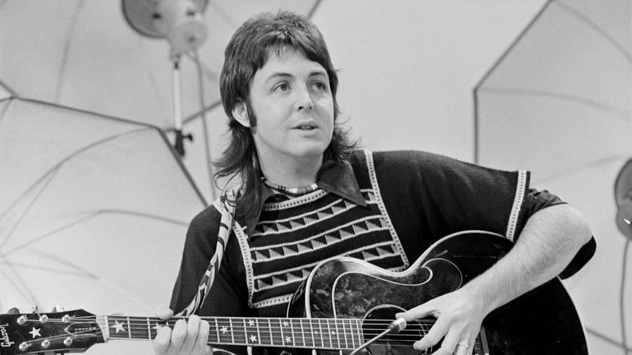 Paul Mccartney Long Hair Guitar Wallpaper