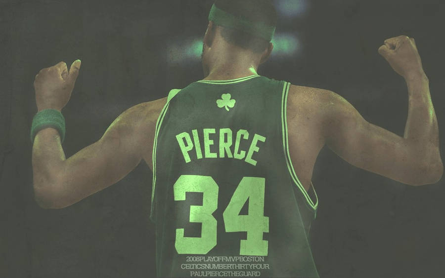 Paul Pierce Back Turned In Green Color Grading Wallpaper