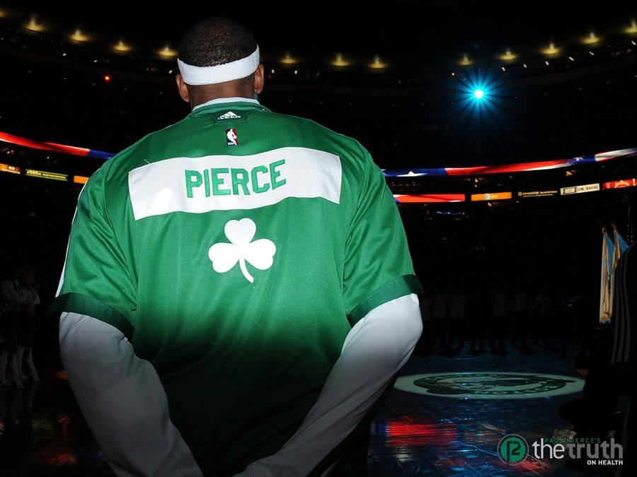 Paul Pierce Wearing Celtics Jacket Wallpaper