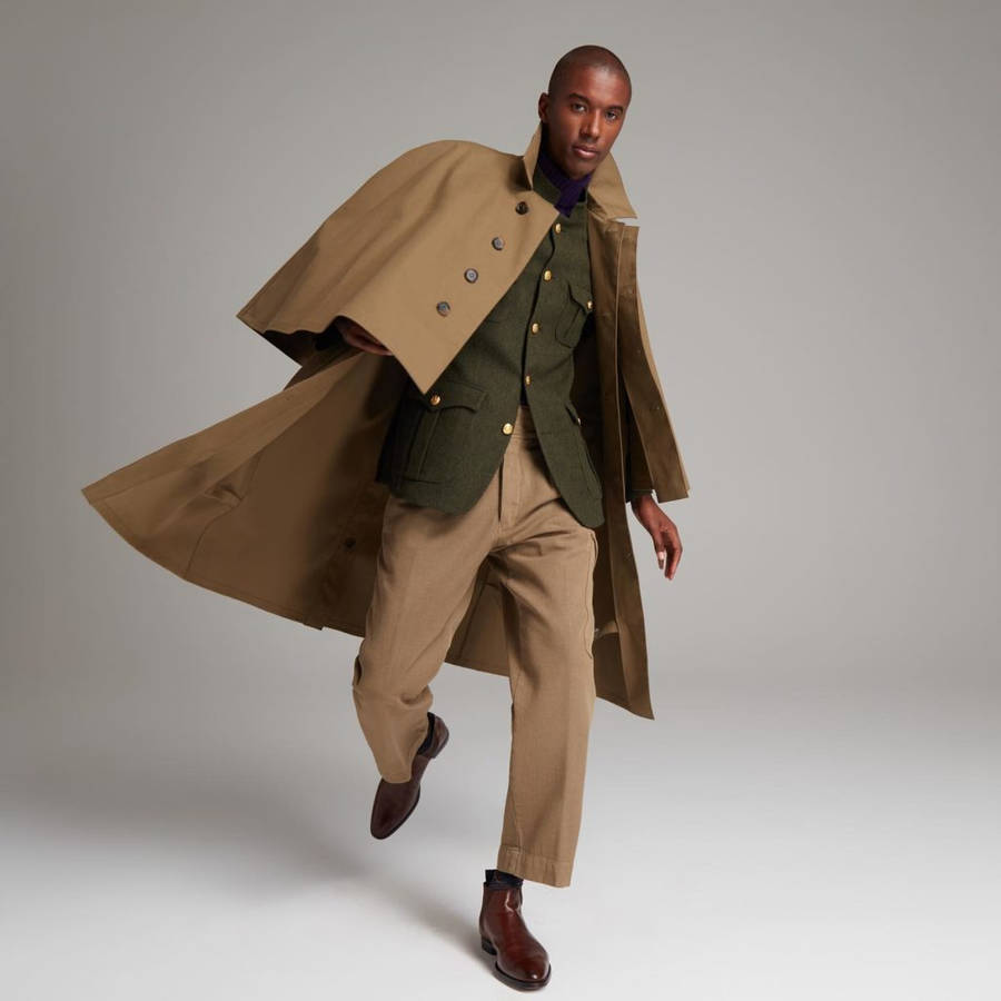 Paul Stuart Khaki Coat Wallpaper