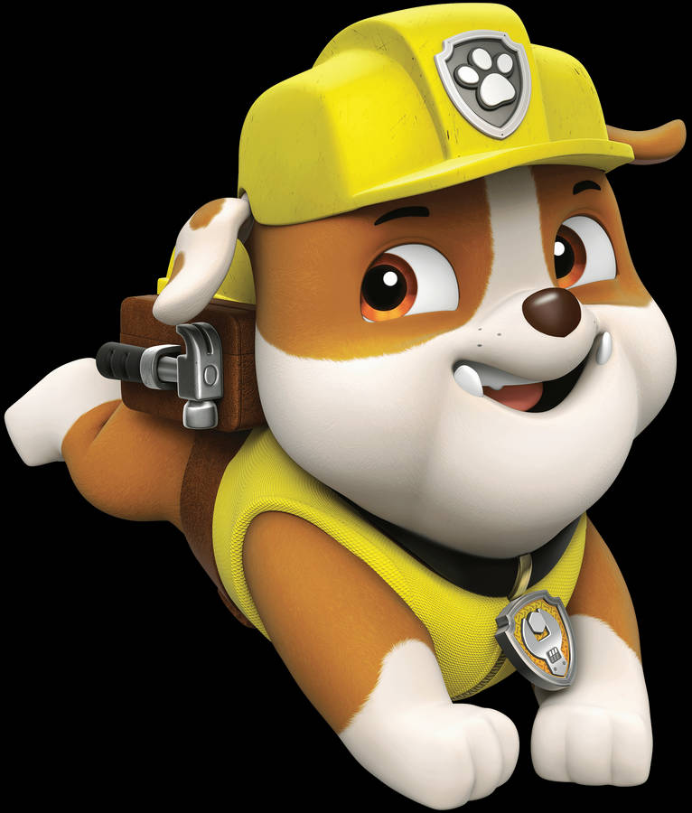 Paw Patrol Rubble With Toolbox Wallpaper
