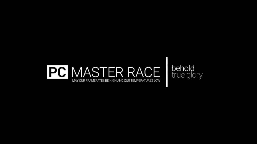 Pc Master Race Black And White Wallpaper
