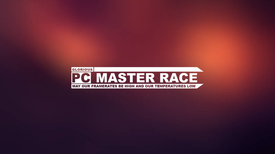 Pc Master Race Blurred Red Wallpaper