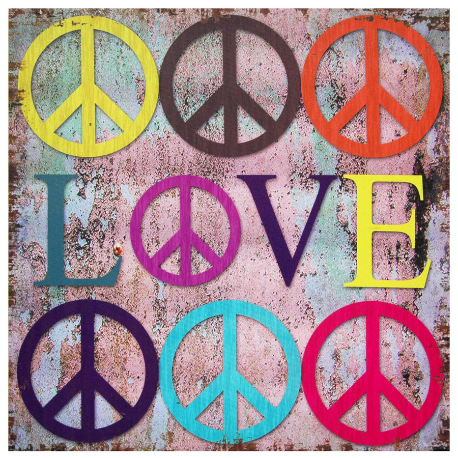 Peace Symbols With Love Wallpaper