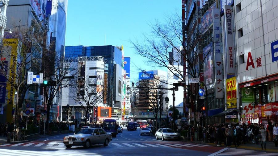 Peaceful Road In Fukuoka Wallpaper