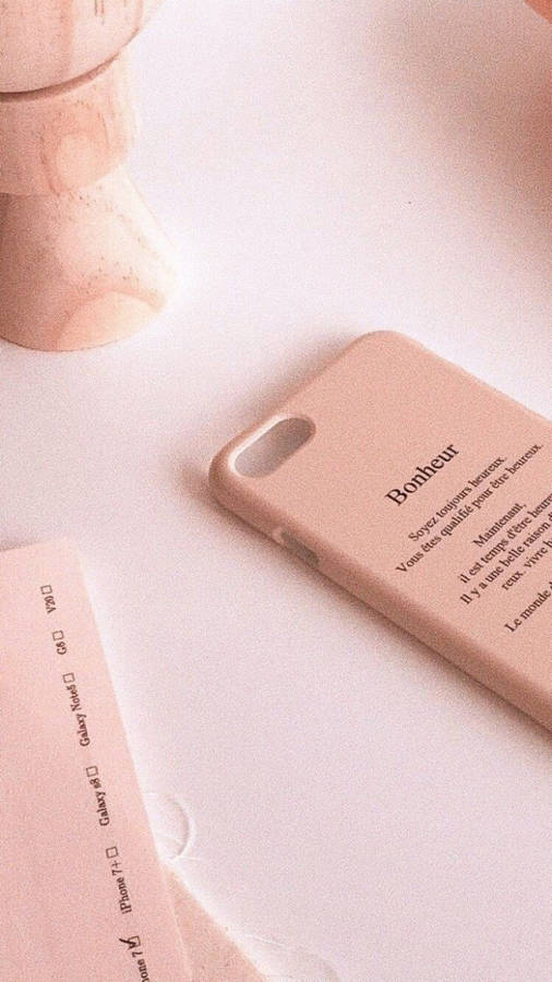 Peach Color Aesthetic Phone Case Wallpaper