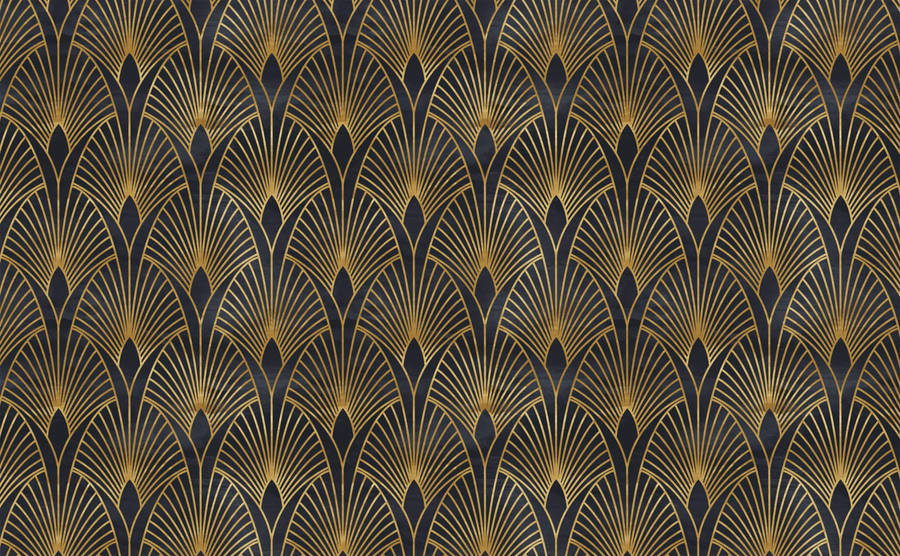 Peacock Gold Background Pattern Wallpaper