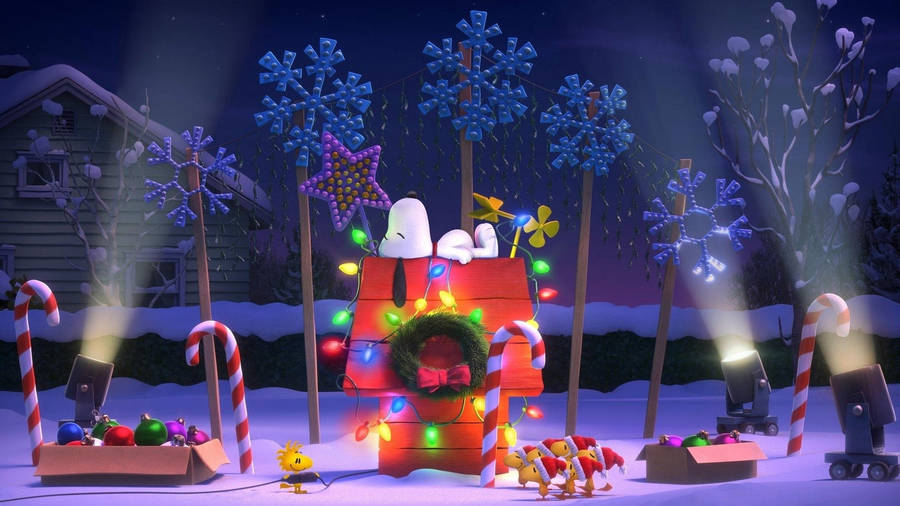 Peanuts Christmas Decorations Wallpaper