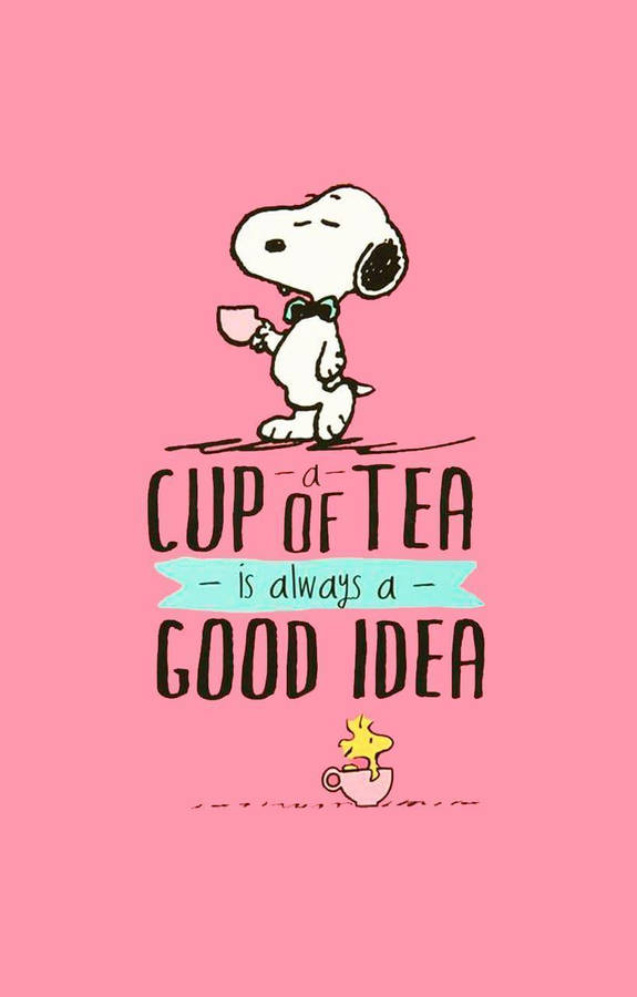 Peanuts Cup Of Tea Wallpaper