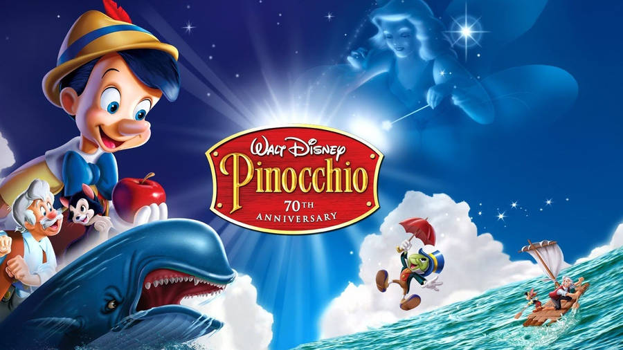 Peeking Pinocchio Wallpaper