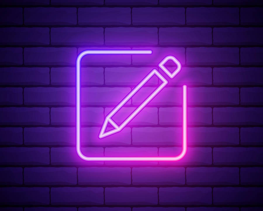 Pencil Neon Light Wallpaper