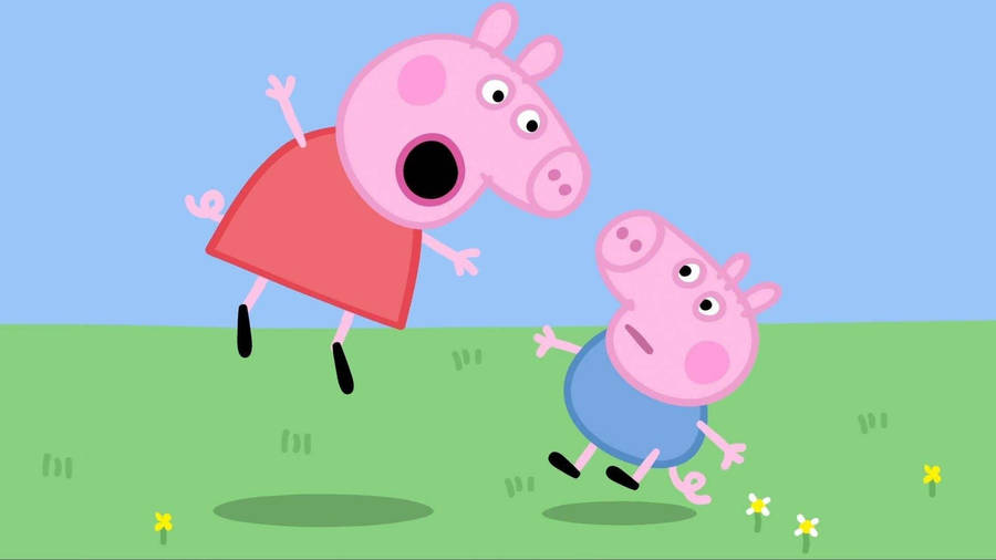 Peppa Pig Ipad Floating Wallpaper