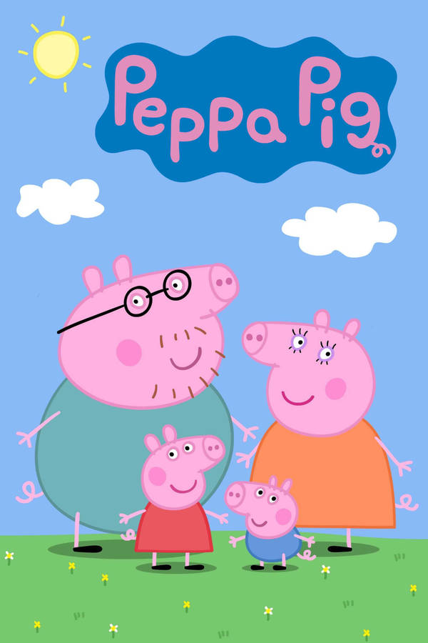 Peppa Pig Iphone Family Pic Wallpaper