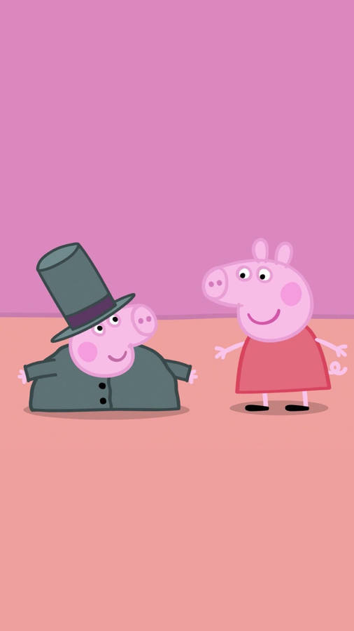 Peppa Pig Phone Background George Top Hat Wallpaper