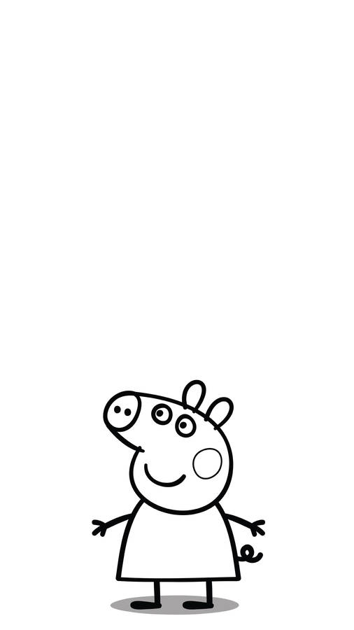 Peppa Pig Phone Black And White Wallpaper