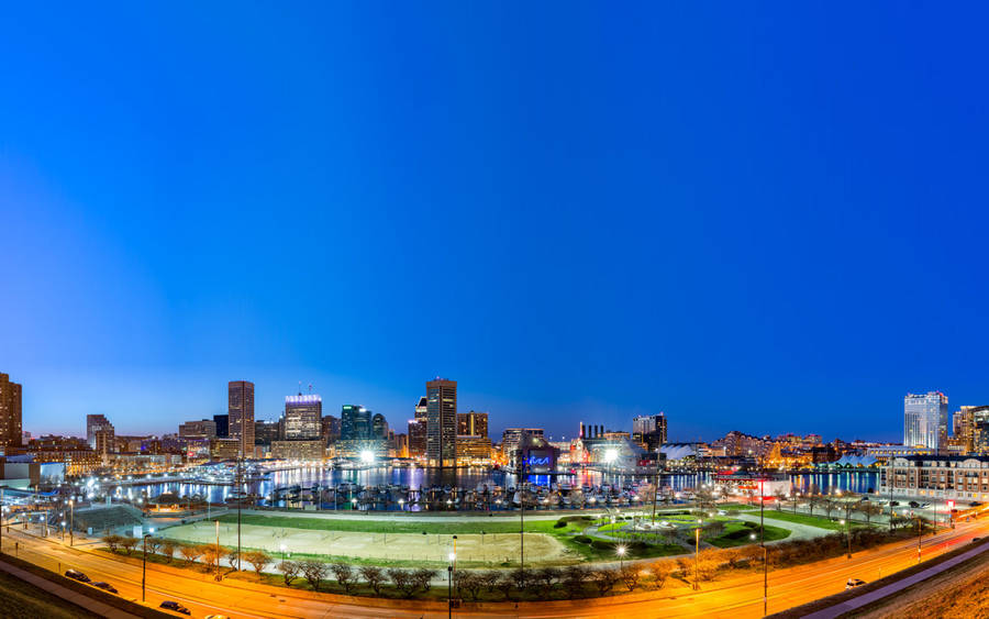 Perfectly Blue Sky In Baltimore Wallpaper