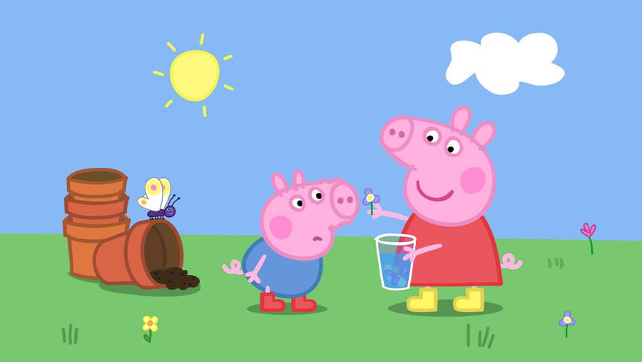 Perfume Making Peppa Pig Tablet Wallpaper