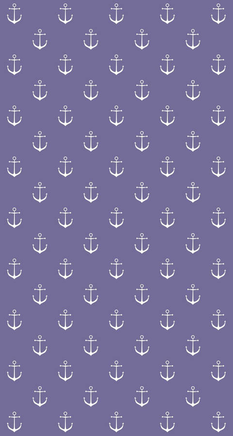 Periwinkle Anchor Pattern Wallpaper