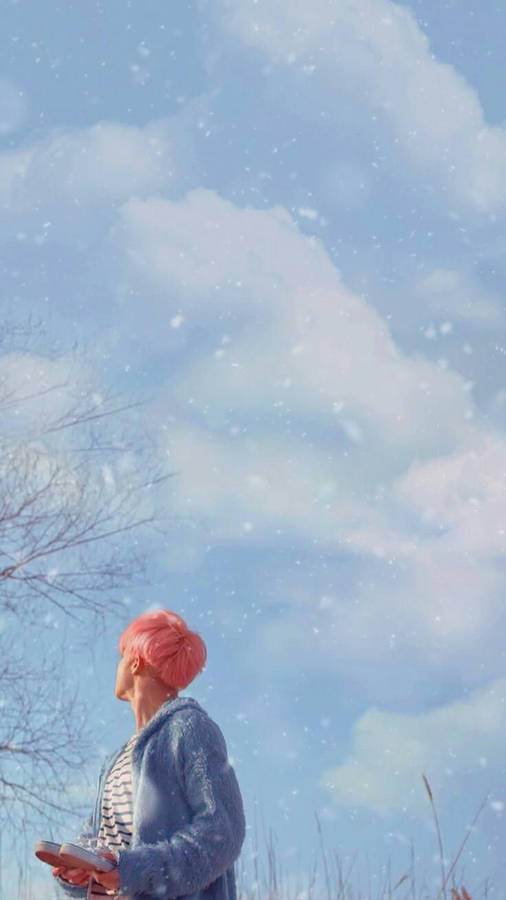 Periwinkle Jimin Spring Day Wallpaper