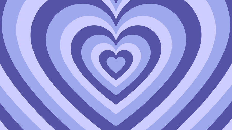 Periwinkle Retro Hearts Wallpaper