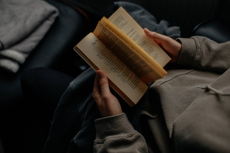 Person Holding A Book Wallpaper