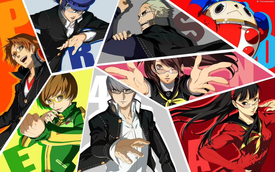 Persona 4 Character Polygons Wallpaper