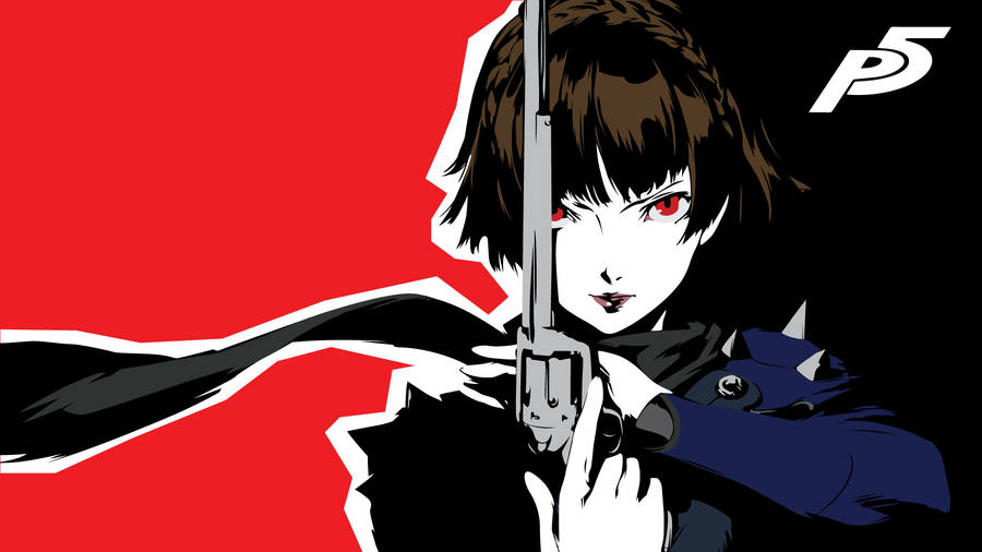 Persona 5 4k Makoto Revolver Wallpaper