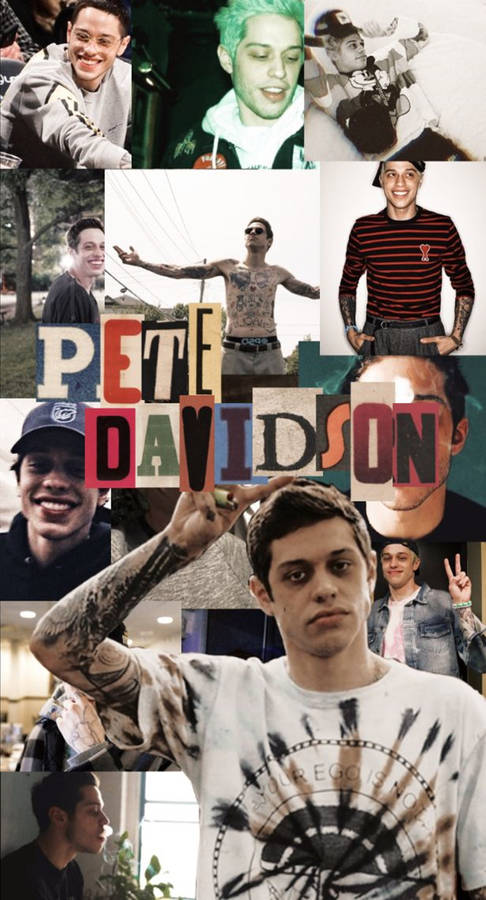 Pete Davidson Photograph Collage Wallpaper