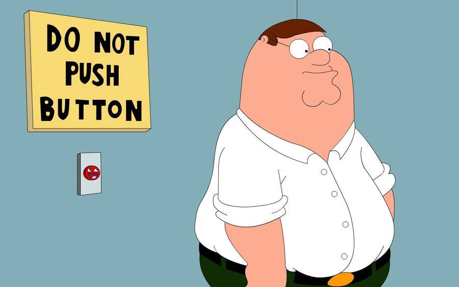 Peter Griffin And Warning Sign Wallpaper