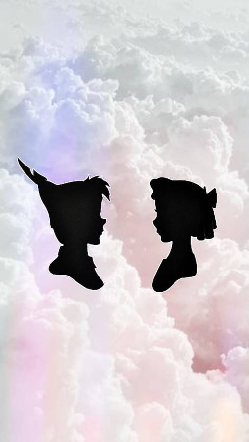 Peter Pan And Wendy Silhouette Wallpaper