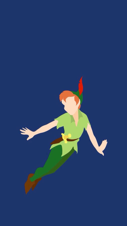 Peter Pan Minimalist Art Wallpaper