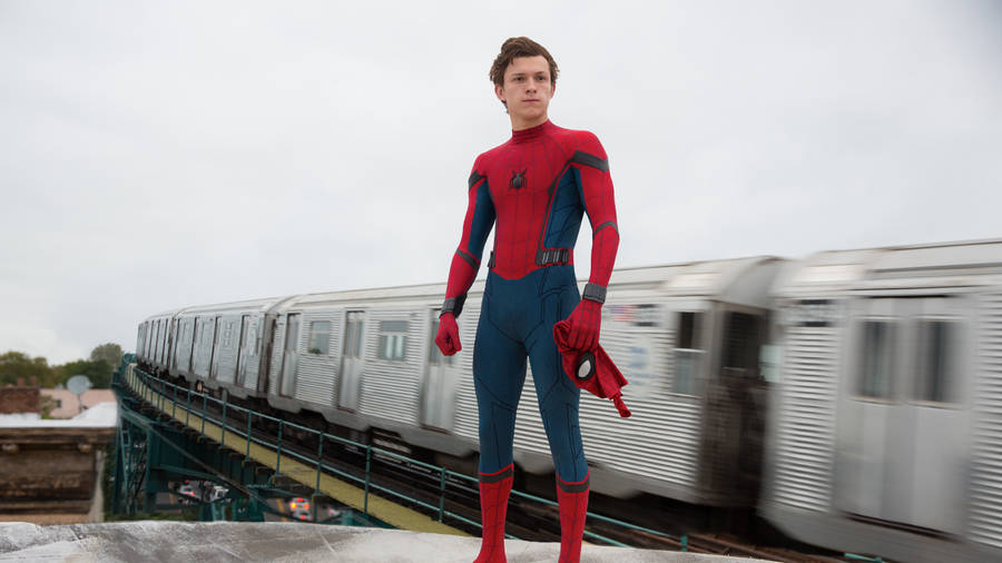 Peter Parker On The Train Wallpaper