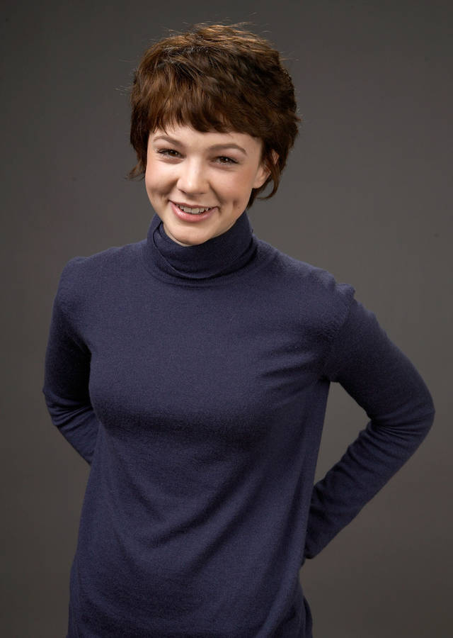 Petite Carey Mulligan In Turtleneck Wallpaper