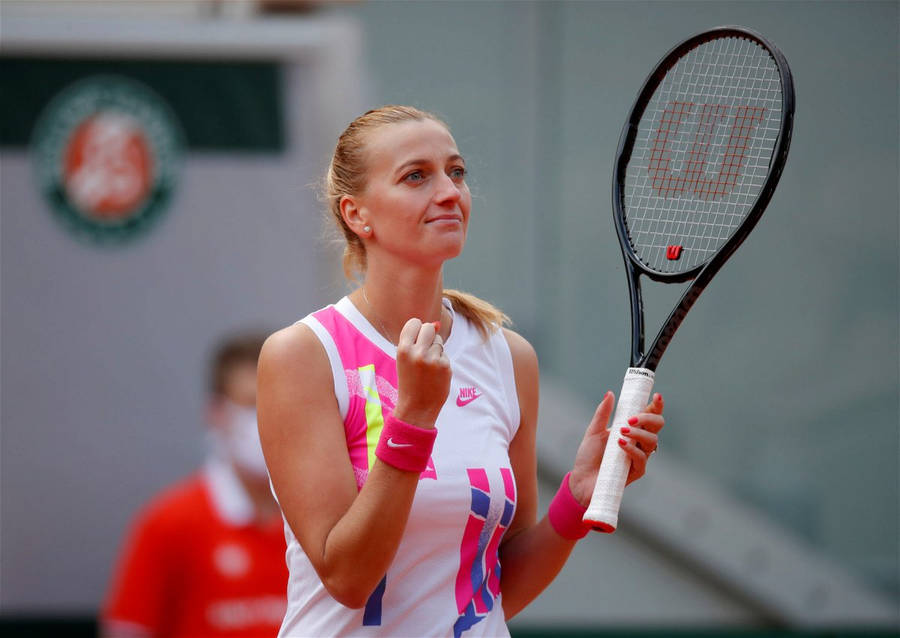 Petra Kvitova Hopeful Fist Pump Wallpaper