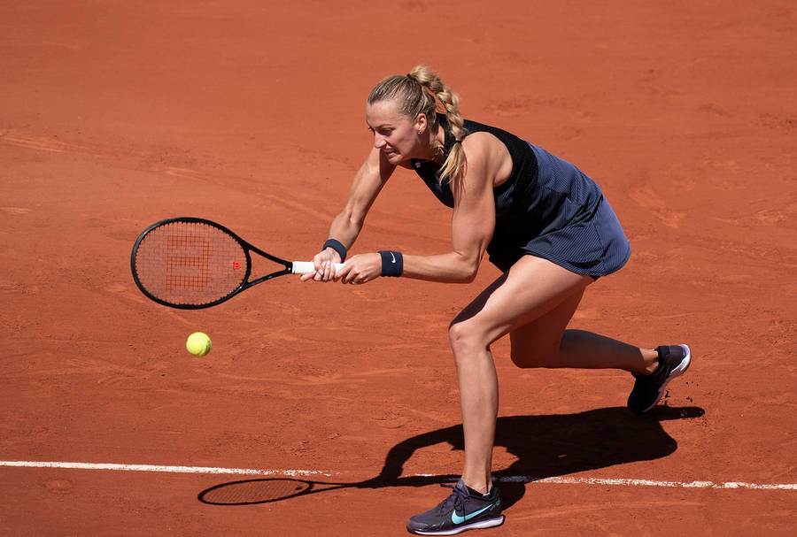 Petra Kvitova In Action Wallpaper