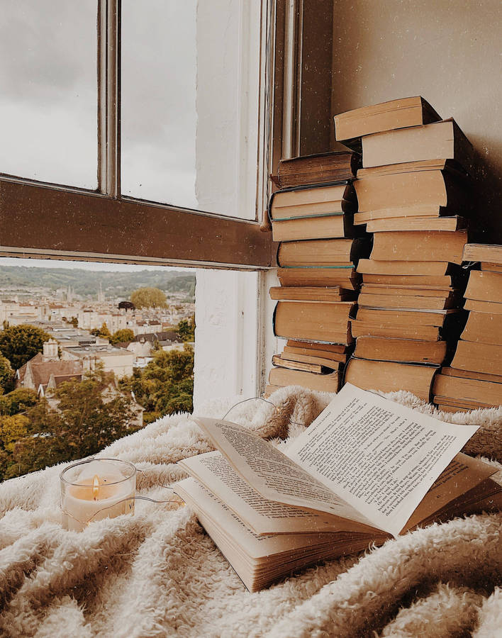 Pfp Aesthetic Reading Nook By Window Wallpaper