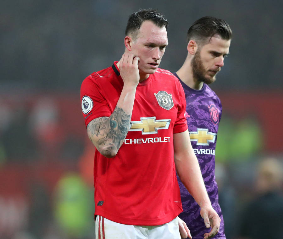 Phil Jones Scratching Face Wallpaper